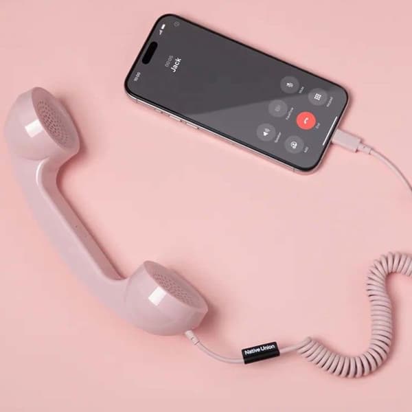 Telefonsystem - NATIVE UNION - POP Retro - USB-C - Inbyggd Mikrofon - Ekologisk