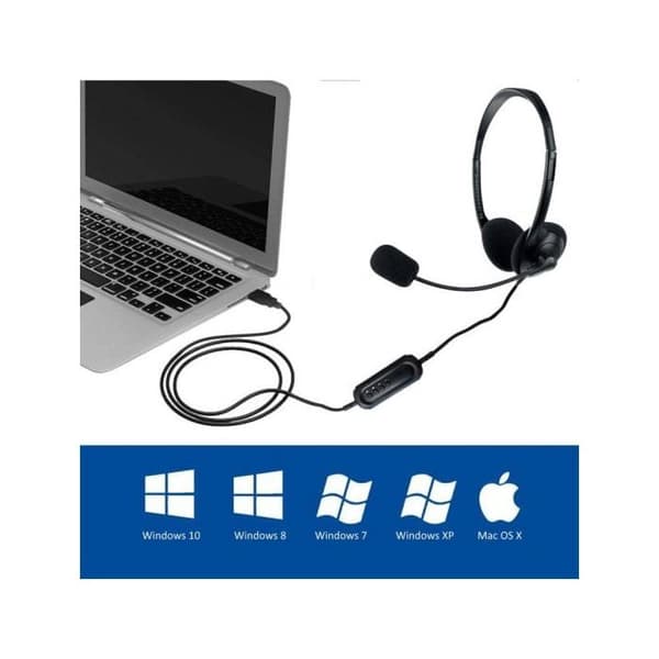 USB-hörlurar - ÉWENT - Ew3568 - Svart - 70 g - Trådad