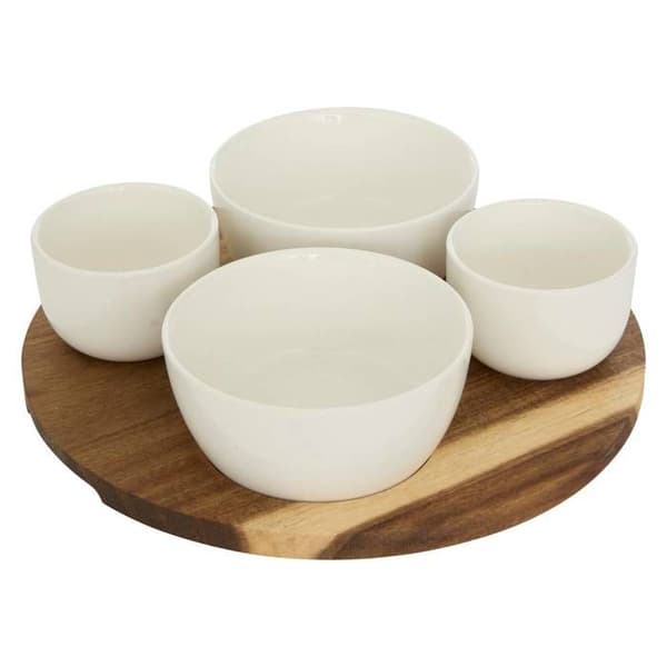 Service aperitif Elegance 5 delar vit D26xp6,5cm - Atmosphera Inredningsdesigner