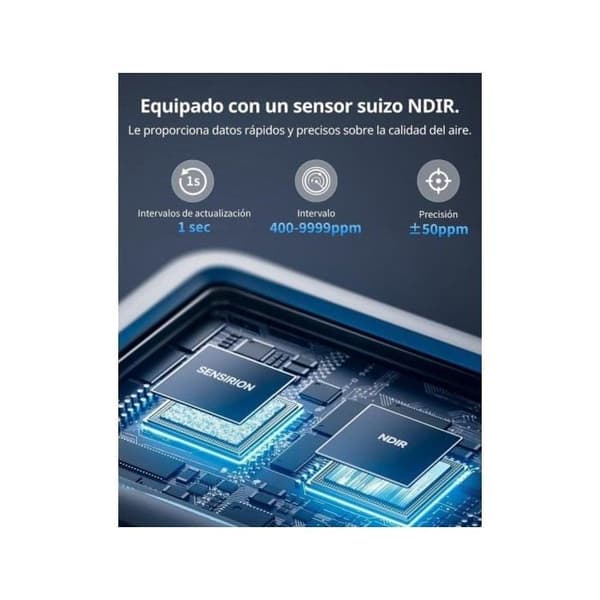 Monitor för Luftkvalitet SwitchBot Mediator Pro CO2 Display 6-i-1 Hög Precision App Larm