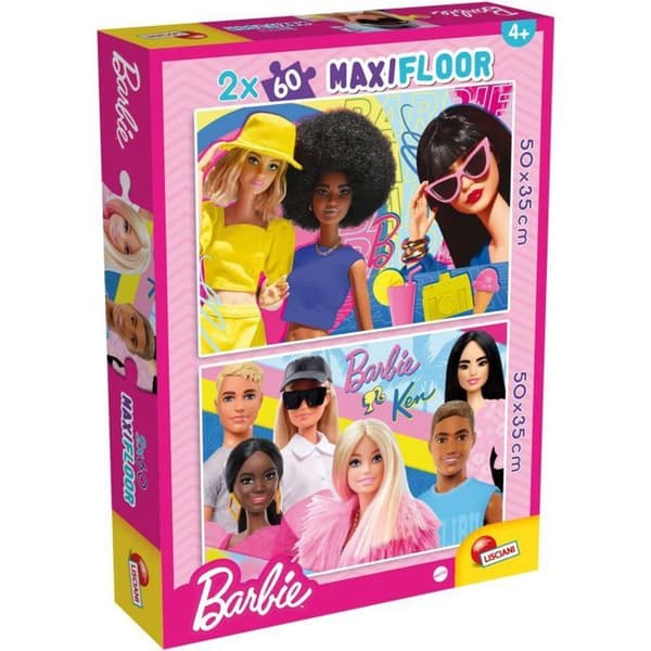 Teppe för pussel Lisciani PUZZLE MAXIFLOOR BARBIE 2X60