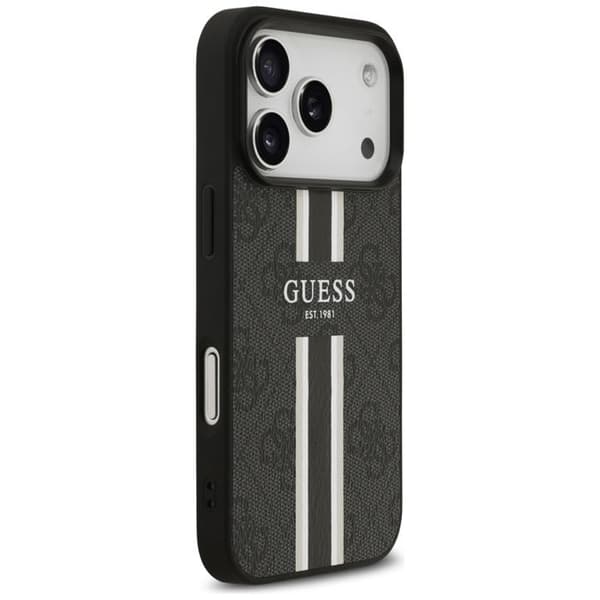 Guess Hardcase 4G Printed Stripes MagSafe för iPhone 17 Pro Max - Svart