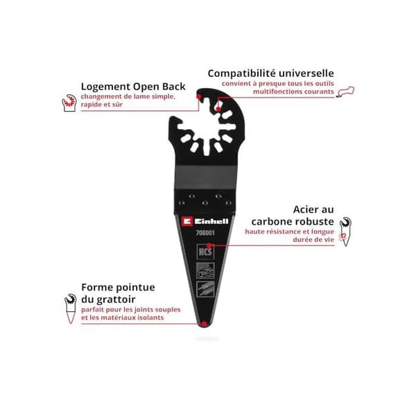 Spetsslipare - Einhell Tillbehör - CrV-blad - Snabb byte - Elektroforesfinish - Universell anpassning