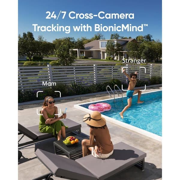 Eufy Security eufyCam E330 (Pro) Kit 4 Kamera 4K, Inspelning 24/7