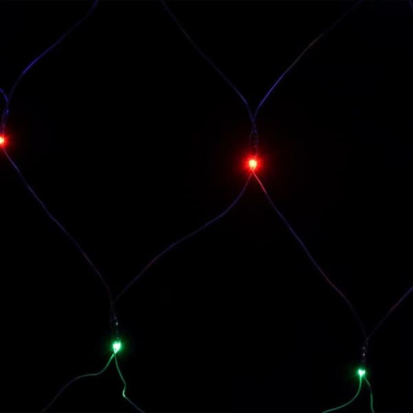 Färgglad julbelysning 3x3 m 306 LED Inomhus utomhus