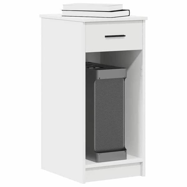 vidaXL Datorställ med låda vit 35x45x77 cm 858740