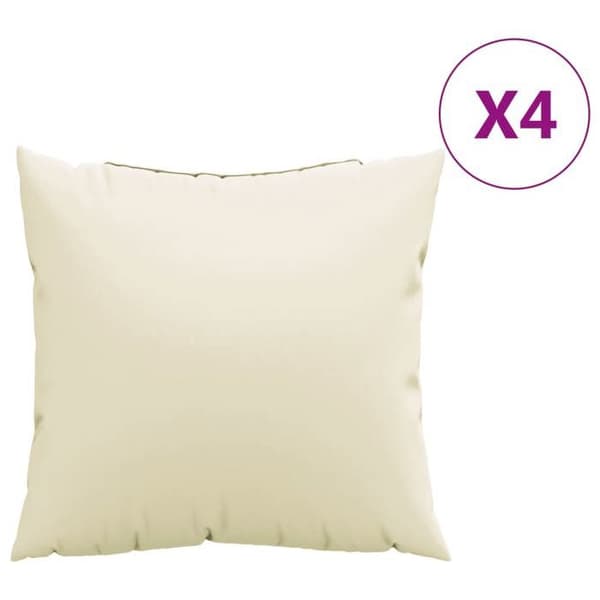 vidaXL Soffkuddar set av 4 kräm 40x40 cm tyg 360361