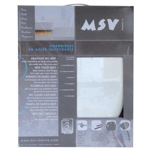 Vit MDF Toalettsits - MSV - Universal - Badrumstillbehör