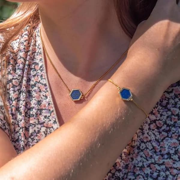 Armband Hexalia i lapis lazuli