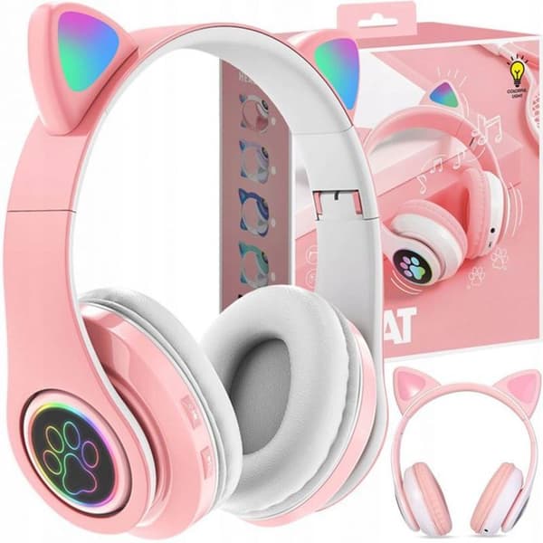 Lurhörlurar - DEFENDER - Defender - RGB - Barn - Rosa