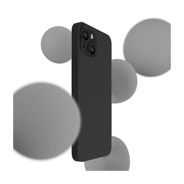 Siliconfodral - 3MK - iPhone 14 Plus - Svart - Halkfri - Stötskydd