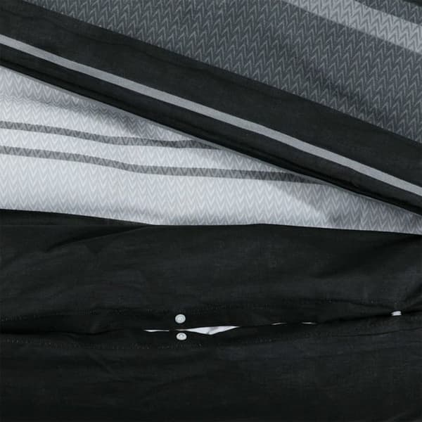 vidaXL Påslakanset Svartvitt 155x220 cm Bomull 136500