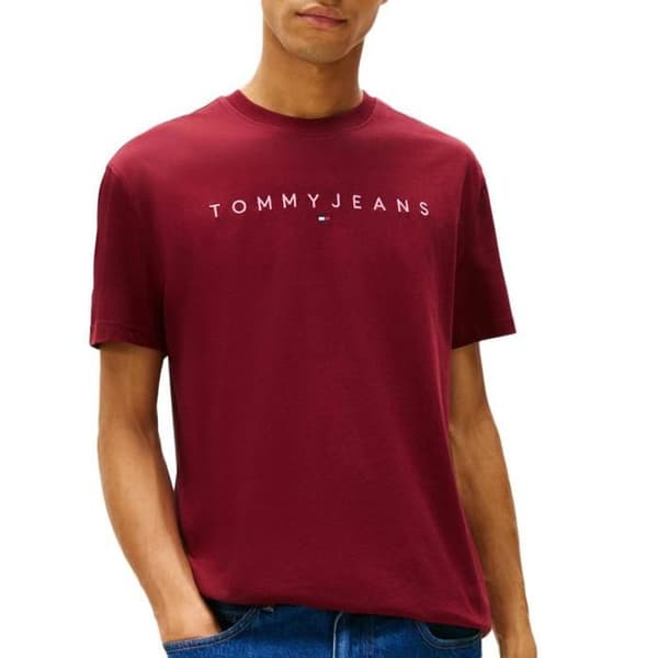 T-shirt Bordeaux Herr Tommy Hilfiger Reg Linear