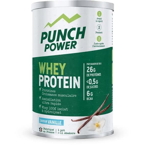 PUNCH POWER Vassleprotein Vanilj - 350 g burk