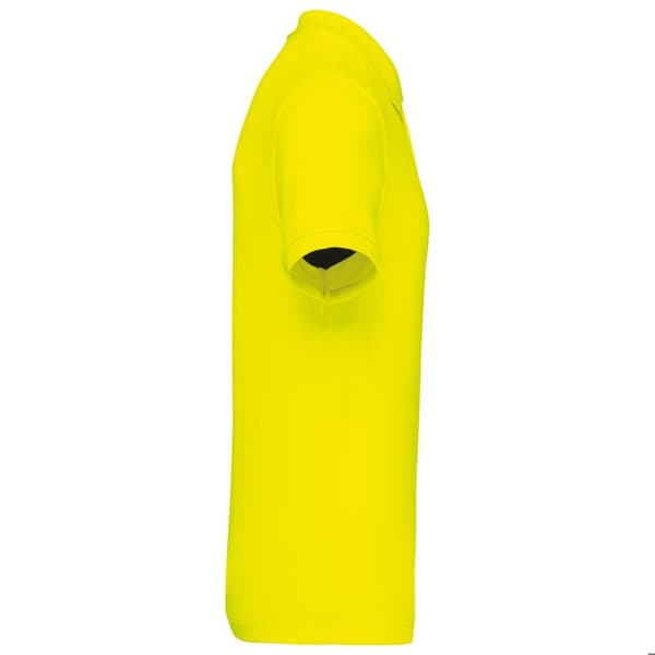 Polo ekovänlig bomull/polyester WK. Designad för arbete - fluorescerande gul