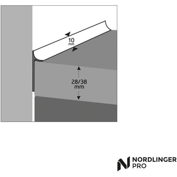 Tätningspackning - NORDLINGER PRO - 3 m - Aluminiumgrå