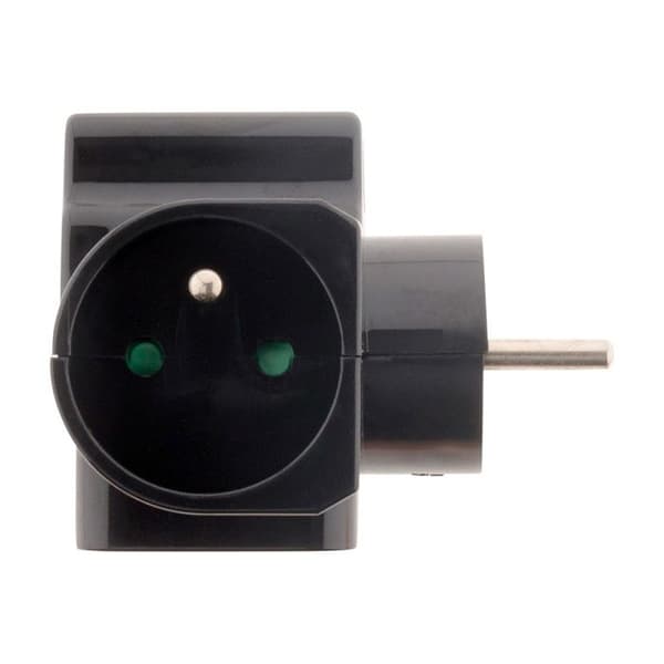 Triplit skydd 2x16A 2P+T + 1x6A 2P - Svart - Zenitech