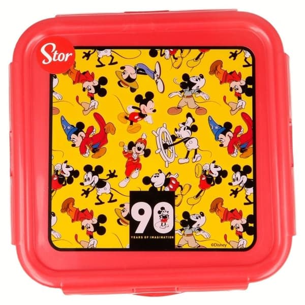 Lunchbox - Mickey Mouse - 500ml - Hermetisk - Röd - Rektangulär