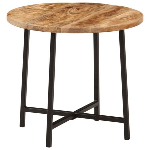 vidaXL Soffbord 45x45x40 cm solid mangoträ och järn 371969
