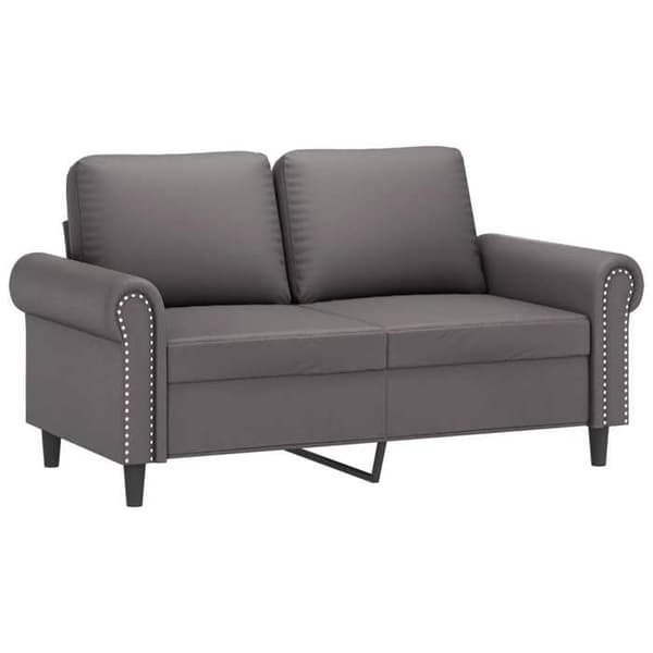 vidaXL 2-sits soffa grå 120 cm konstläder 359501
