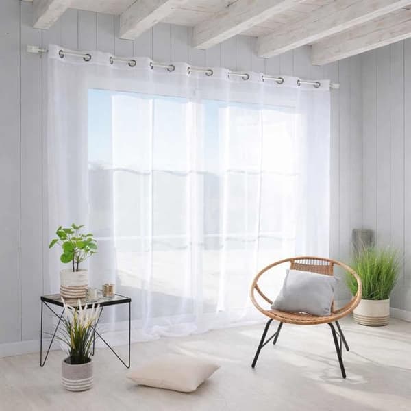Voilage 300x280 cm Monna vit polyester – STOF