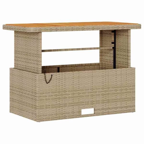 vidaXL Matgrupp för trädgård Beige polyrotting 42007923