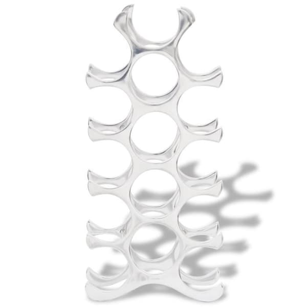 vidaXL vinställ för 15 flaskor Silver Aluminium