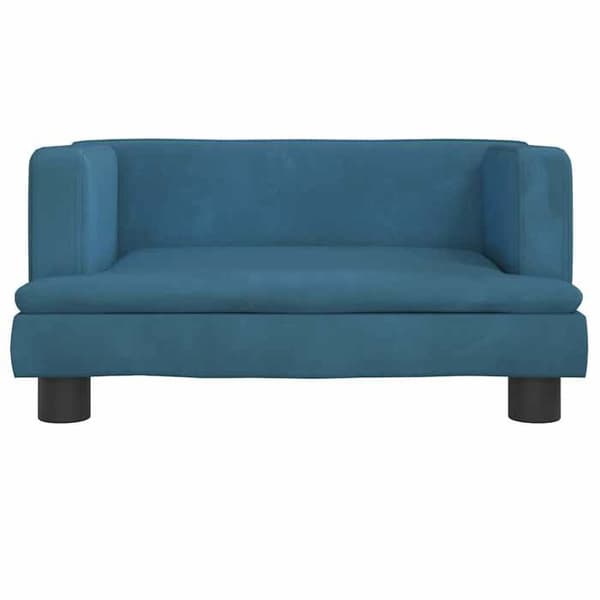 vidaXL Barnsoffa blå 60x40x30 cm sammet 3196317