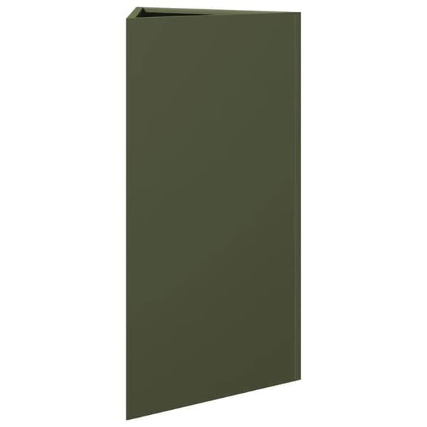 vidaXL Triangulär planteringslåda grön oliv 40x34,5x70 cm stål 851163
