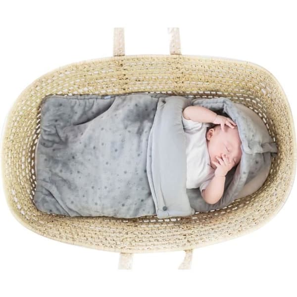 Babynest med stjärntryck - Grå - 80 cm