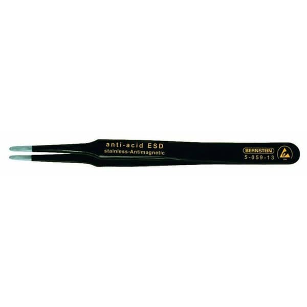 Bernstein Verktyg för Elektronik 5-059-13 Pincett CMS 2a SA-ESD platta, rund 120 mm