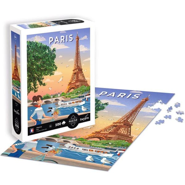 Pussel - SENTOSPHERE - Calypto - 500 bitar - Paris - Sidenmjuk - Från 8 år