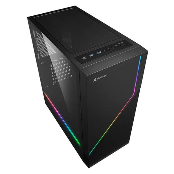 PC-chassi - Sharkoon - RGB Flow - Härdat glas - RGB-belysning - ATX