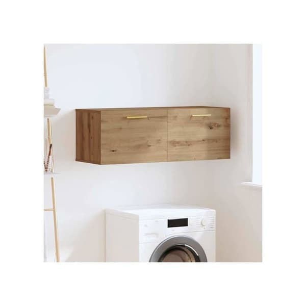 Väggmöbel ek - vidaXL - 100x36.5x35 cm - Väggmontering - Rustik - Effektiv förvaring - Modern design