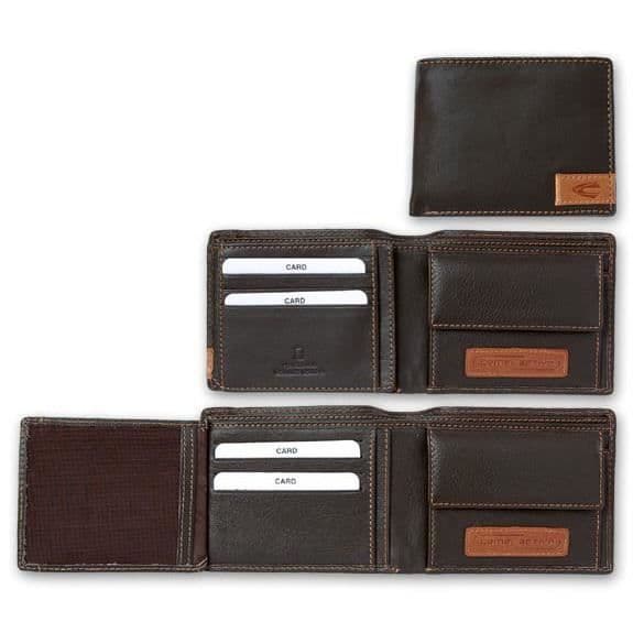 Plånbok - CAMEL ACTIVE - CM0118 - Läder - Enfärgad brun - 3 fack
