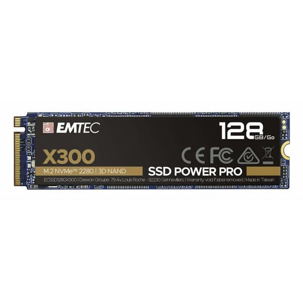 SSD - EMTEC - X300 - 128 Go - PCIe 3.0 x4 - ECC-minneshantering