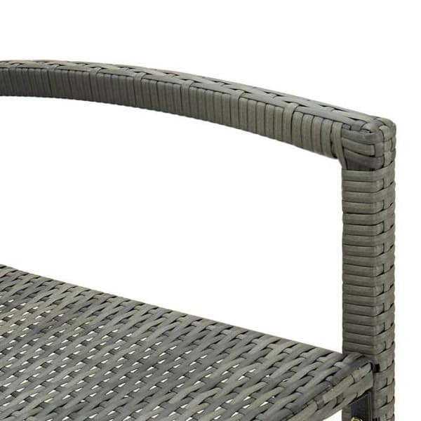 vidaXL Barstolar set om 4 grå vävd plast 362585