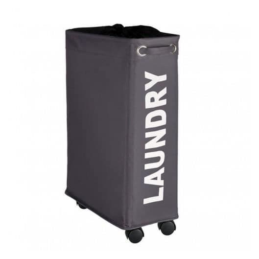 Tvättkorg - WENKO - Corno - 43 l - Polyester - 18.5x60x40 cm - Grå