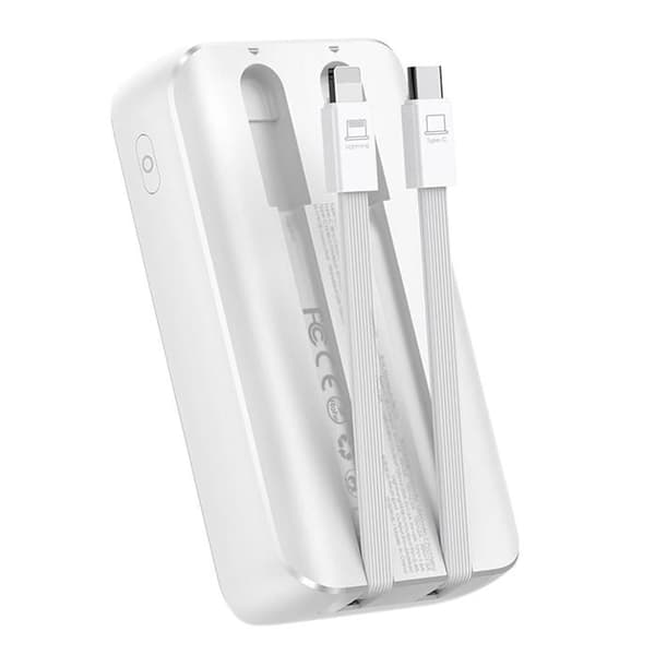 Mini extern batteri Joyroom Jr-Pbc06 med integrerade USB-C till Lightning-kablar
