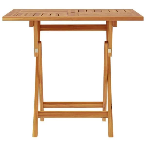 vidaXL Fällbord för trädgård 85x85x76 cm Solid teakträ 47419