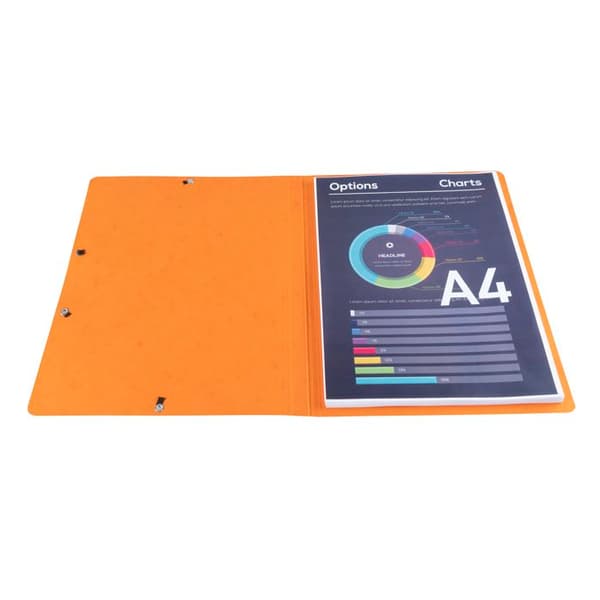Exacompta 25-pack elastiska mappar utan flik A4 400 g/m² Orange