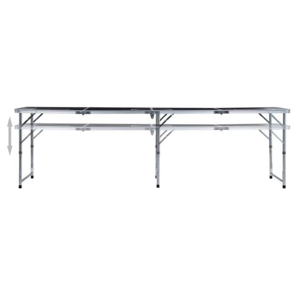 vidaXL hopfällbart ölpongbord 240 cm Svart