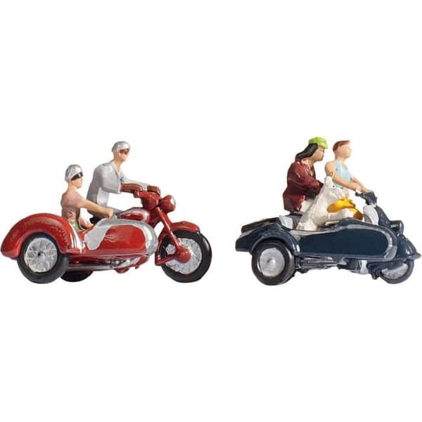 H0 bikerfigurer - NOCH - 4 bikerfigurer - Barn - 15 år