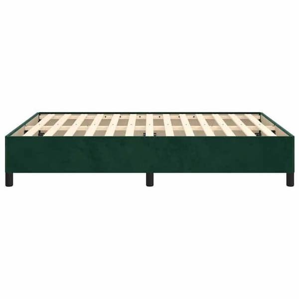 vidaXL Sängram utan madrass mörkgrön 140x190 cm sammet 347321