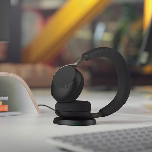 Professionell headset med mikrofon – Jabra Evolve3 75 MS Stereo – USB-C Bluetooth – Svart
