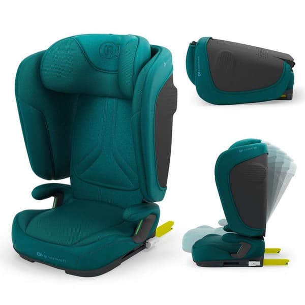 Barnstol - KINDERKRAFT - UNITY 2 - Grupp 2/3 - 100-150 cm - Isofix - Justerbar