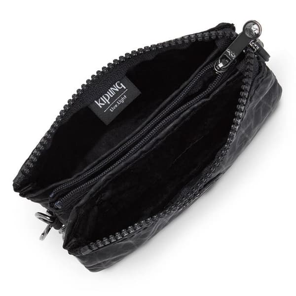 Kipling Svart plånbok för kvinnor - Basic Plus Creativity Purse S Signature Emb 150282