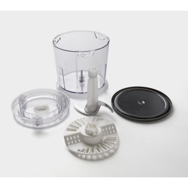 BLACK & DECKER BXCH260E Mini Chopper - 260W - Tillbehör ingår - Rostfria blad - Vit