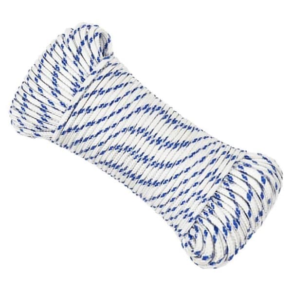 152275 vidaXL Båtrep Vitt 4 mm 50 m Polypropen