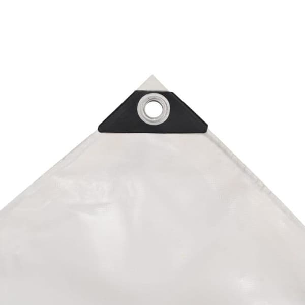 vidaXL Presenning 650 g / m² 6 x 8 m Vit